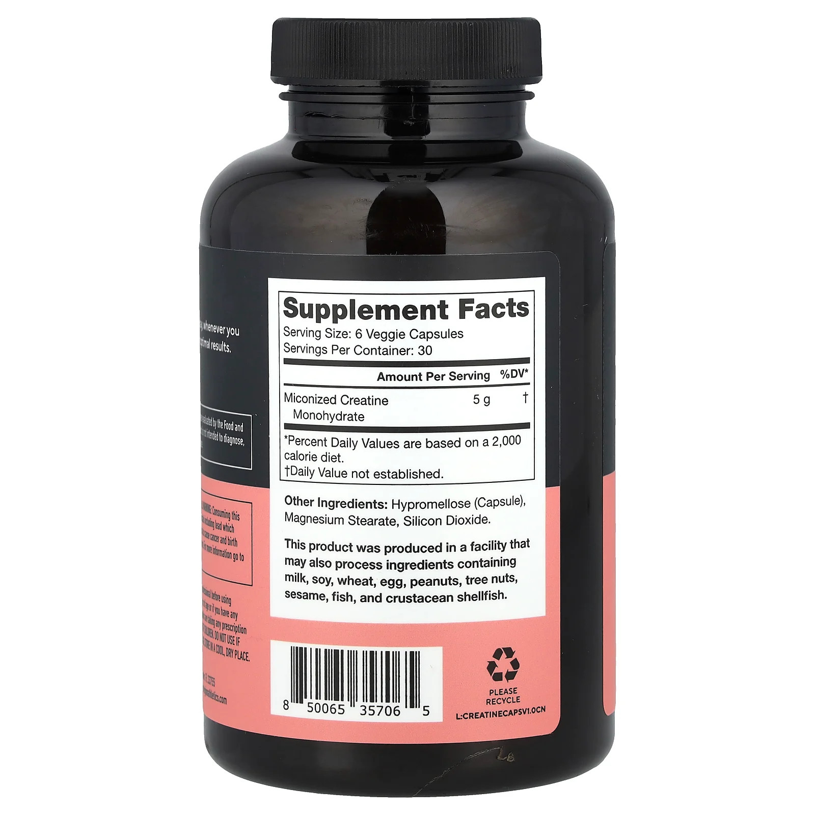 Creatine, 180 Capsules (833 mg per Capsule)