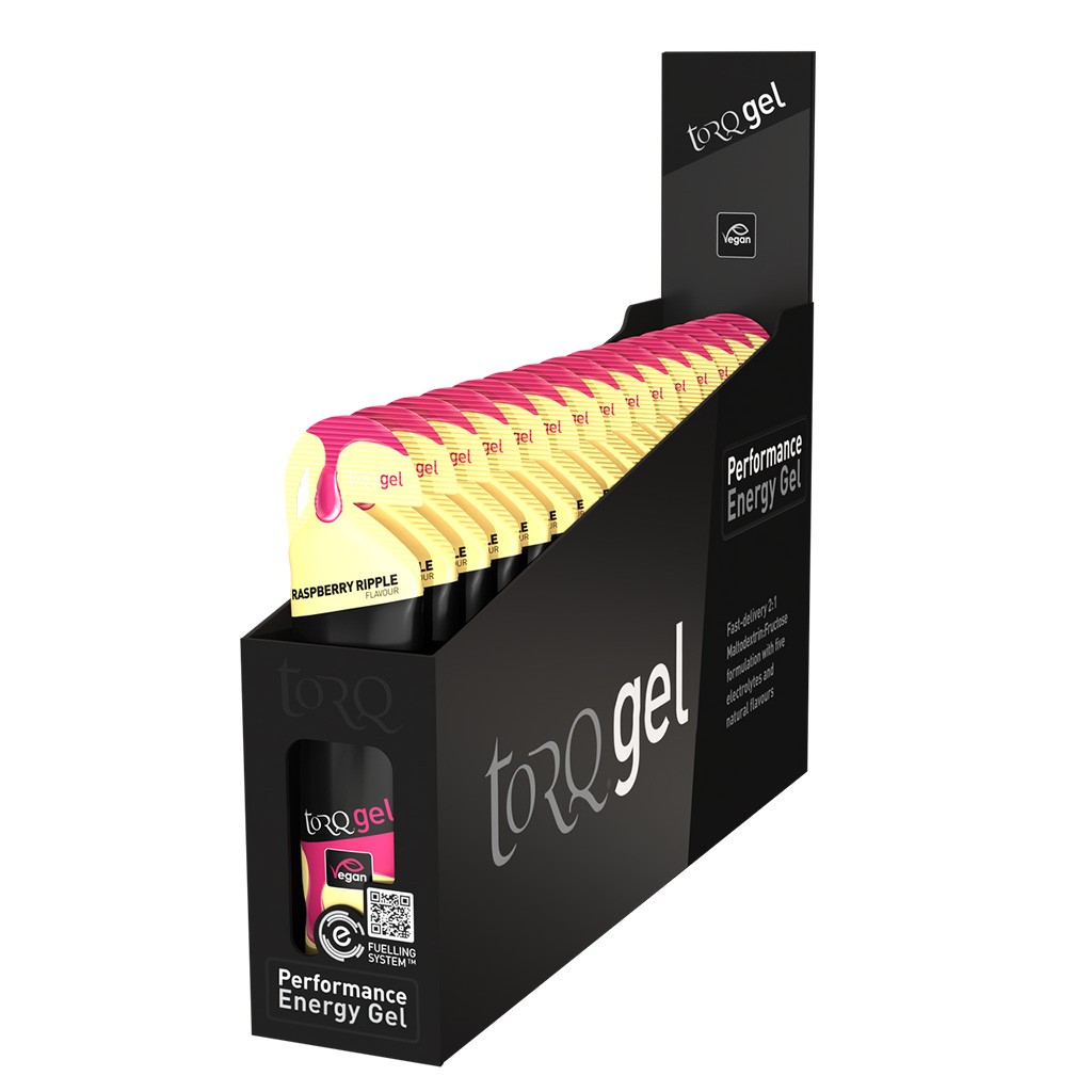 Torq Raspberry Ripple Organic Energy Gel with Electrolytes – High-Potency,