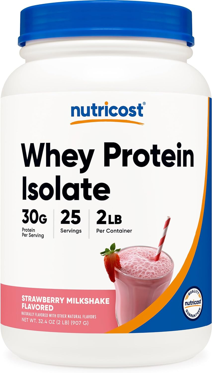 Nutricost Whey Protein Isolate, 30 Grams of Protein Per Serving, Non-GMO