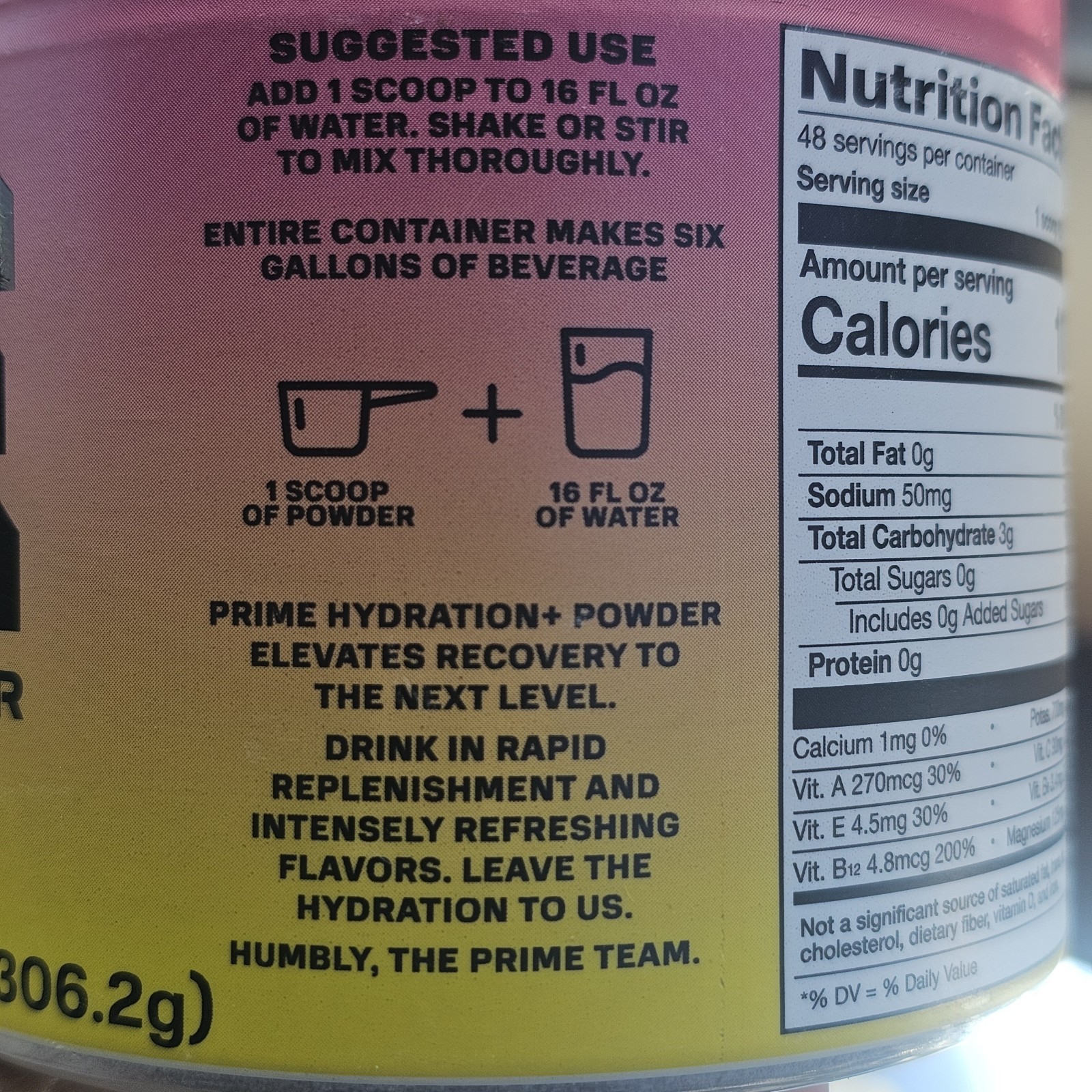 PRIME Hydration+ Powder Strawberry Banana 48 Servings Sealed Makes 6 Gallons