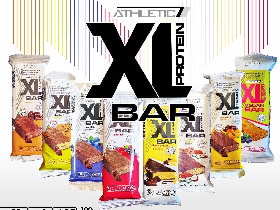 ATHLETIC XL PROTEIN BAR 90g – Box of 8 Bars Chocolate