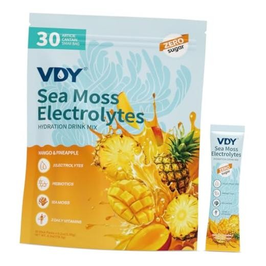 Sea Moss Electrolytes Powder Packets – Hydration 30 Servings (Pack of 1)