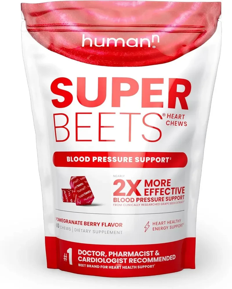 humanN Super Beets for blood pressure support – 60 soft chews – New Bag