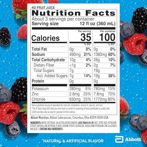 Electrolyte Hydration Drink Berry Frost 1 Liter Pack of 4 with Prebiotics