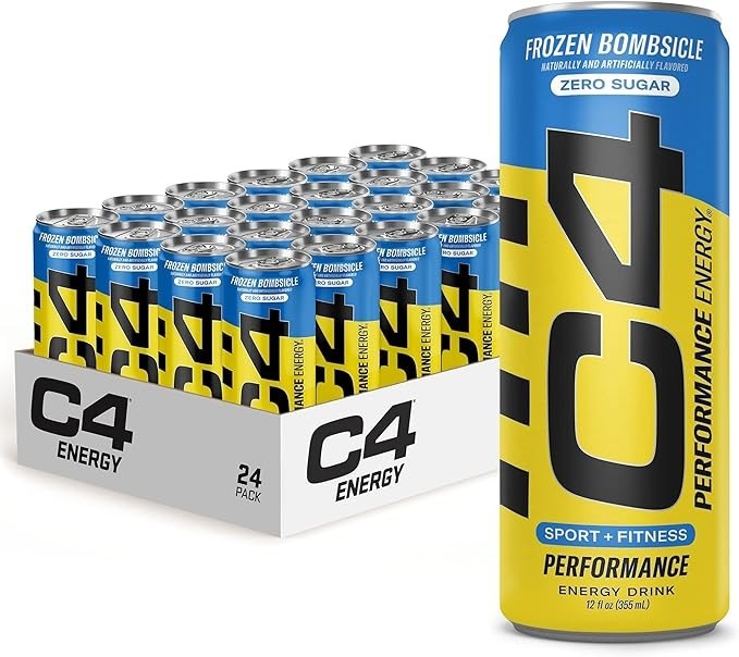 12x CELLUCOR C4 Energy Drink Carbonated Sugar Free Frozen Bombsicle 473ml