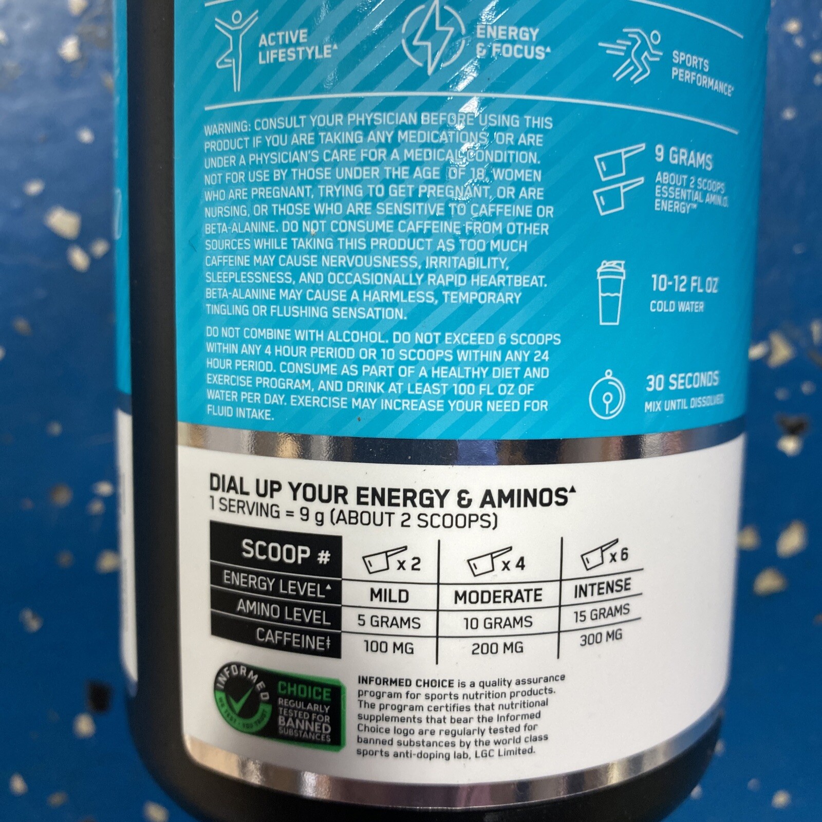 Optimum Nutrition Essential Amino Energy ON Blueberry Mojito 30 Servings 9.5oz