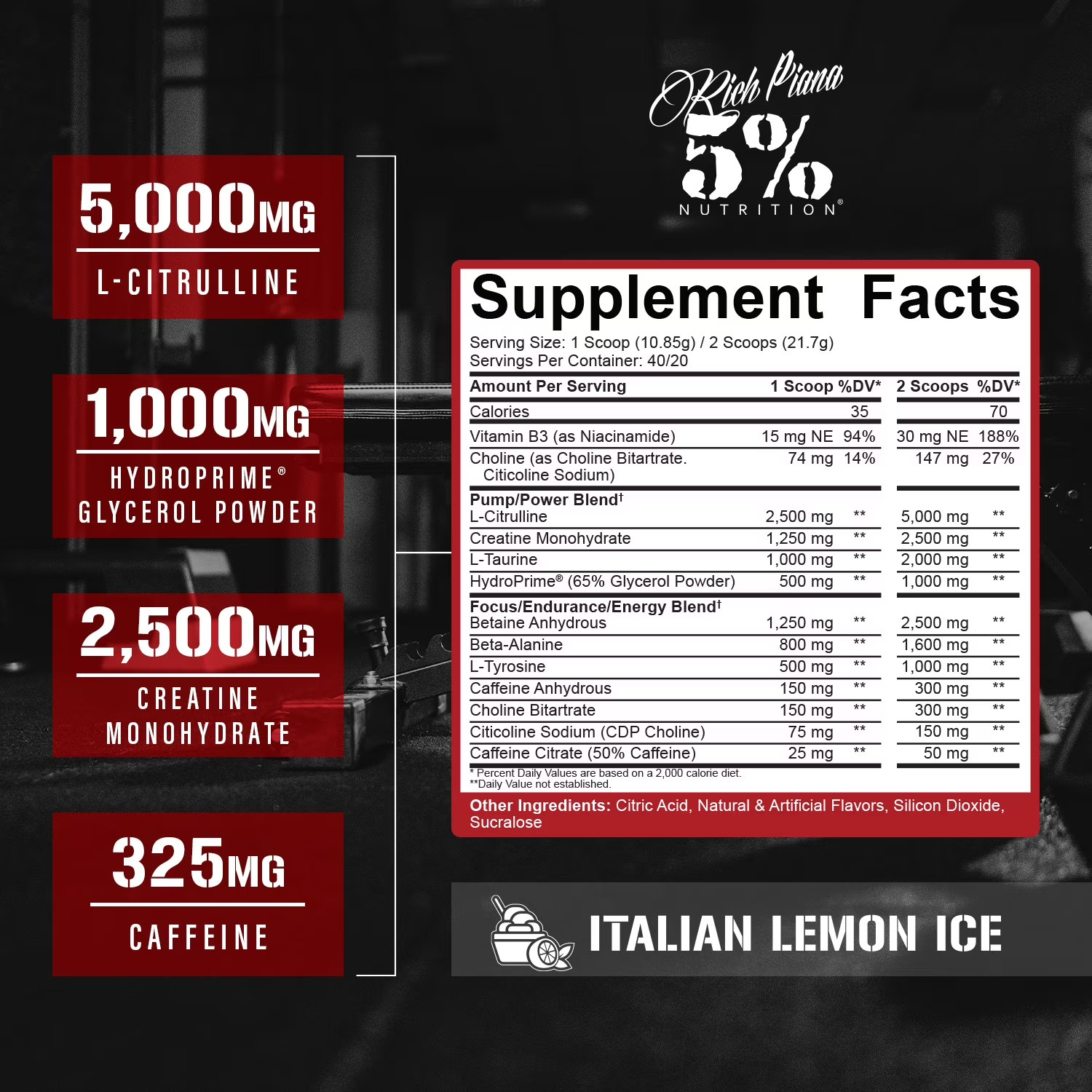 Rich Piana Kill It Pre-Workout Powder Supplement with Creatine & Caffeine for Pu