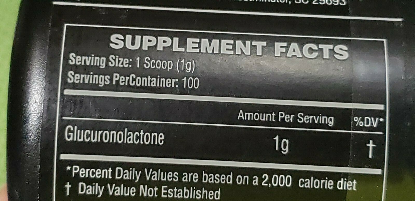 Live Long – GLUCURONOLACTONE – Bulk Powder – 100 Servings – Exp 7/2025