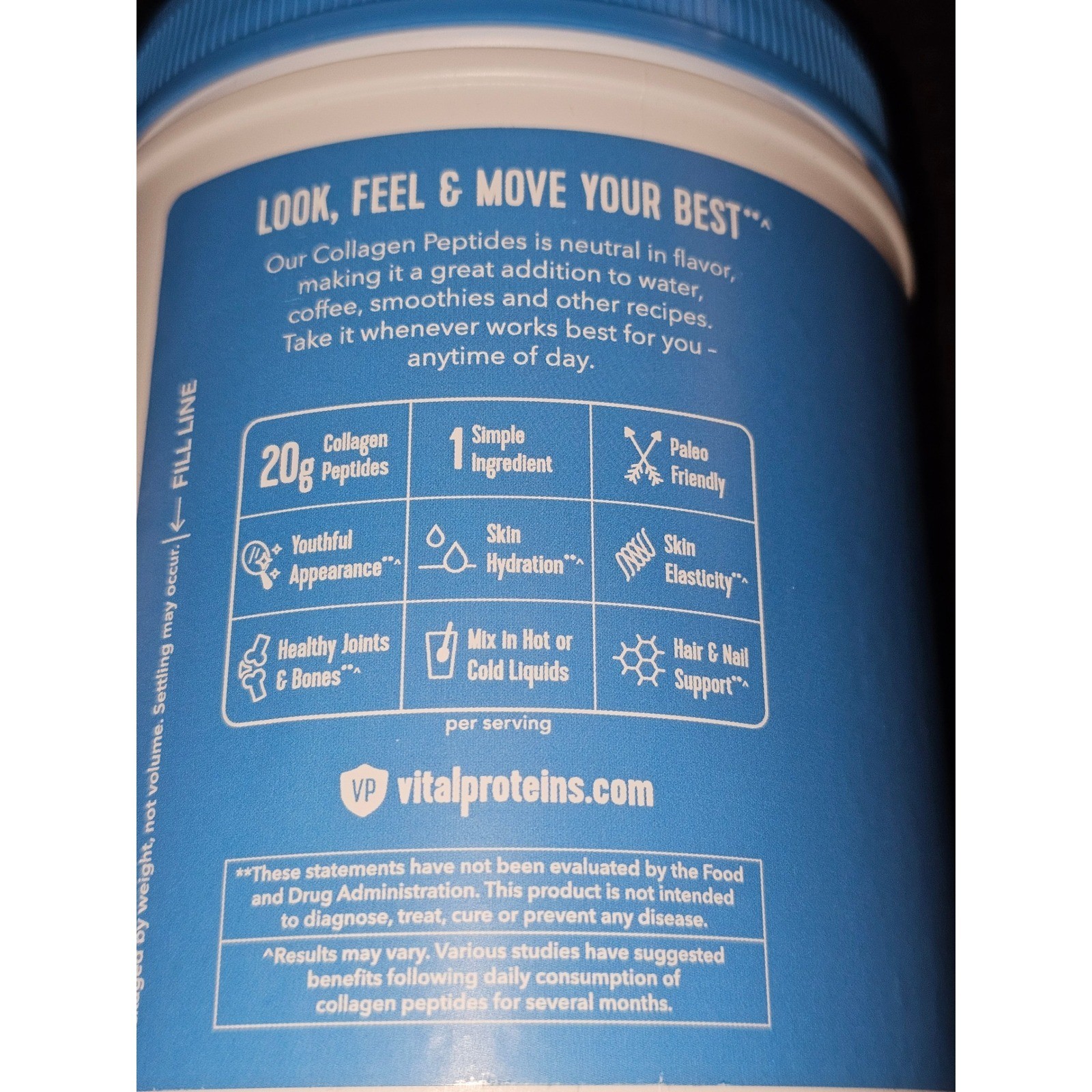 New Vital Proteins Collagen Peptides 19.3oz Expires 2/5/2030