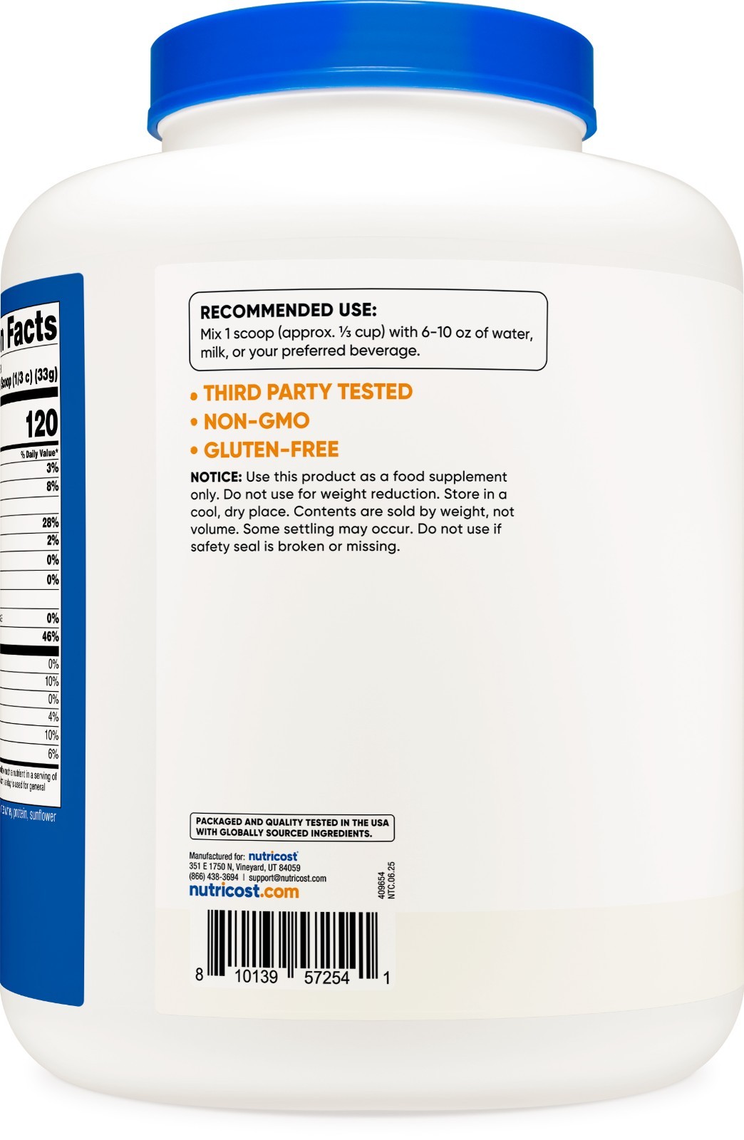 Nutricost Whey Protein Concentrate (Unflavored) 5LBS – Non-GMO Protein Powder