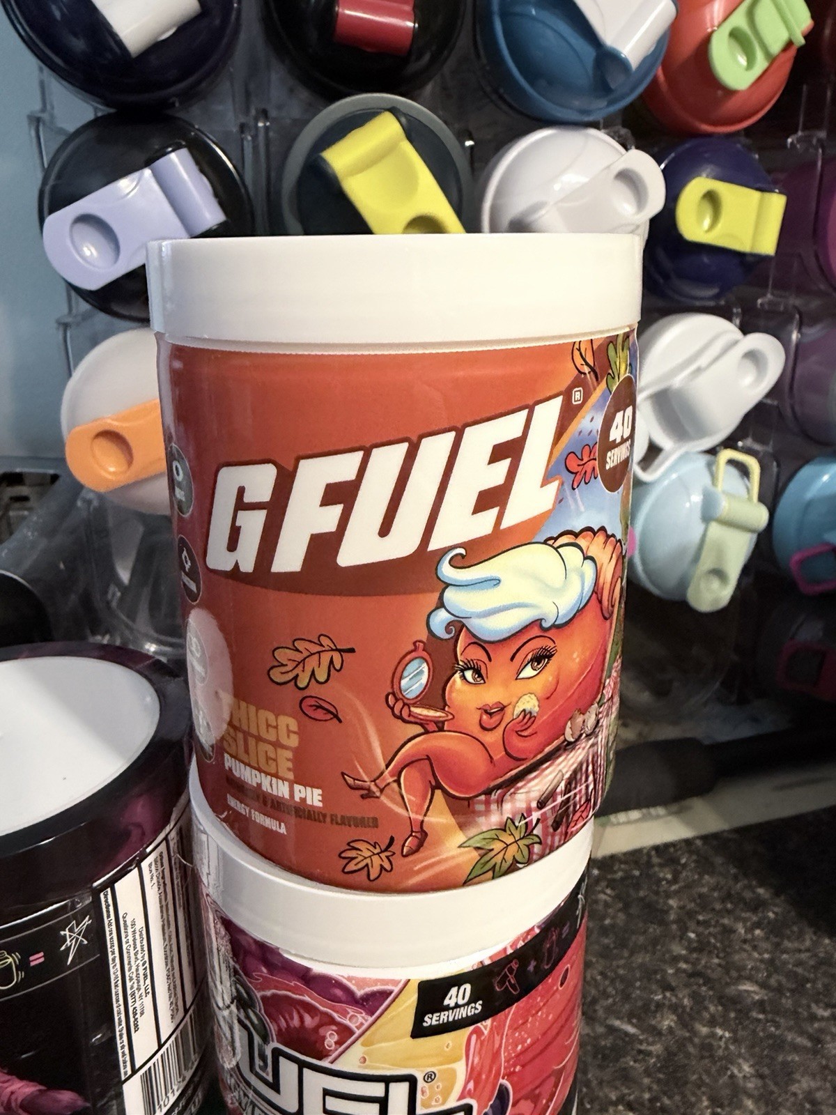 G FUEL Zero Sugar Energy Drink Mix Powder Tub with Caffeine Formula Thicc Slice