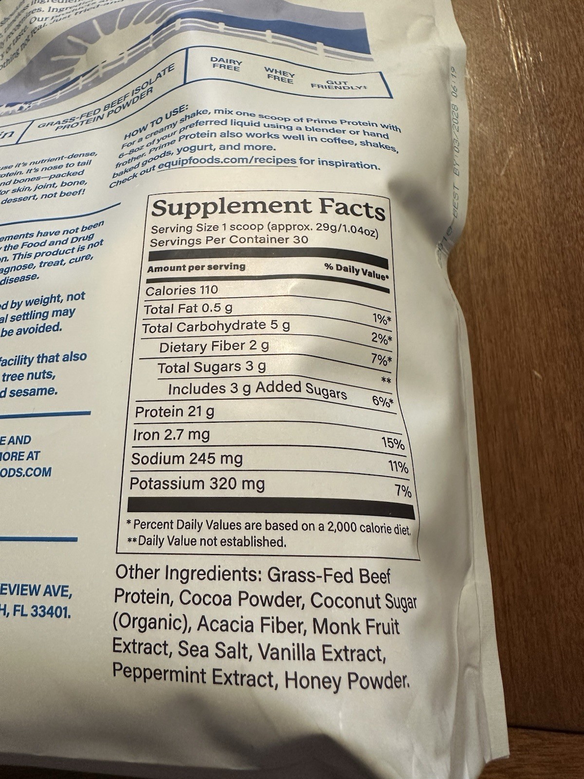 Equip Prime Protein Chocolate Mint 1.96 Lbs 3/28