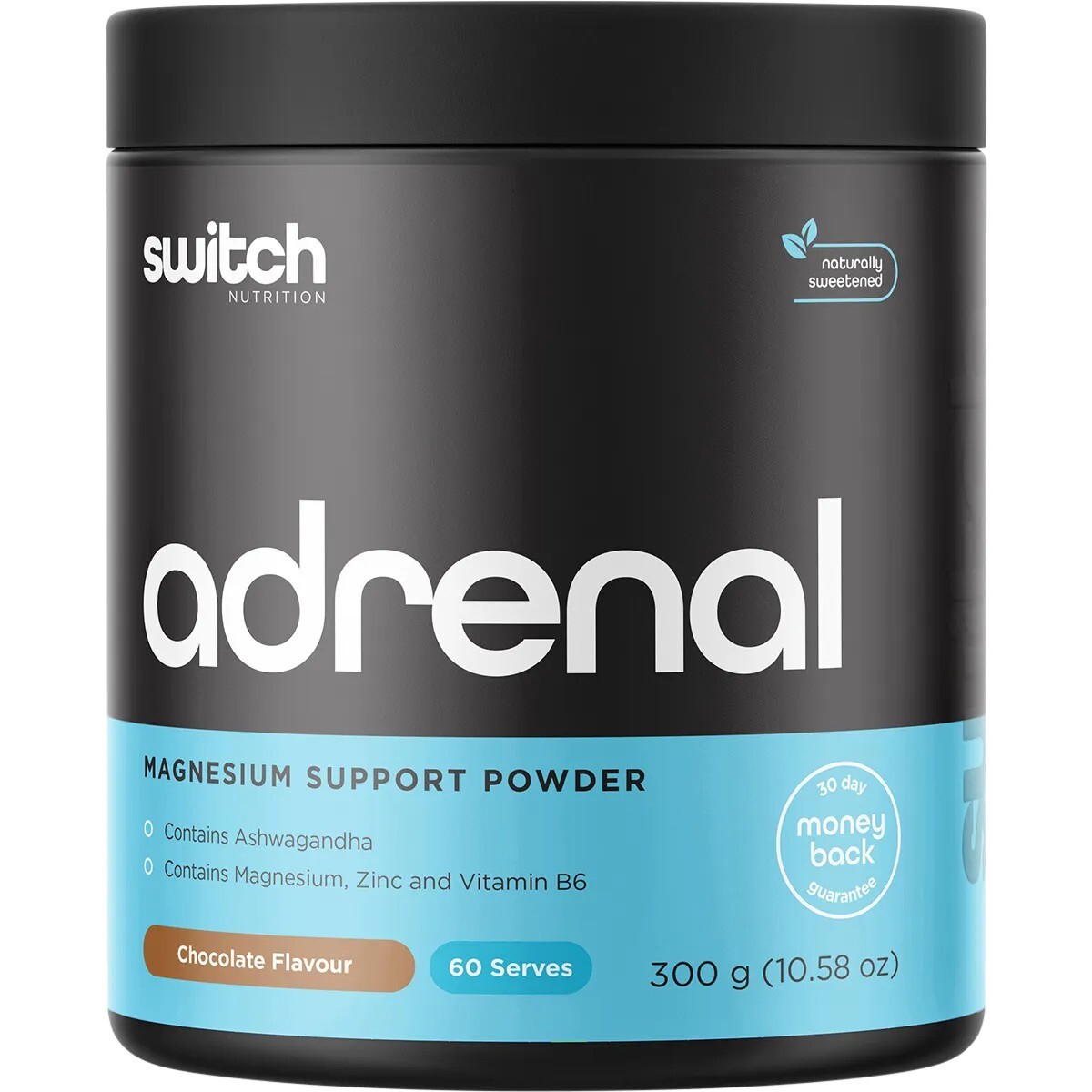 New Switch Nutrition Adrenal Magnesium Support Formula Chocolate 300g