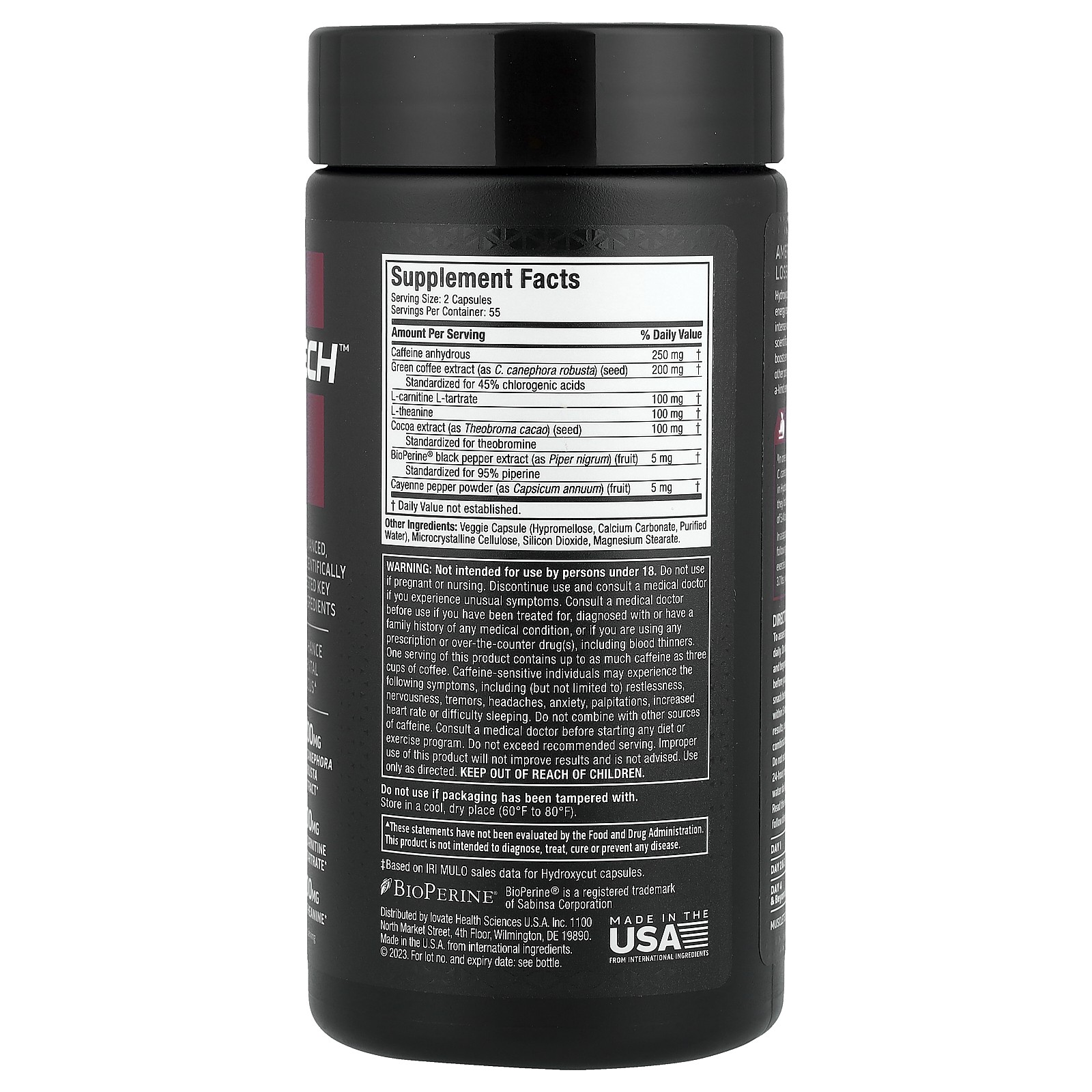 Hardcore Elite, 110 Rapid-Release Thermo Caps