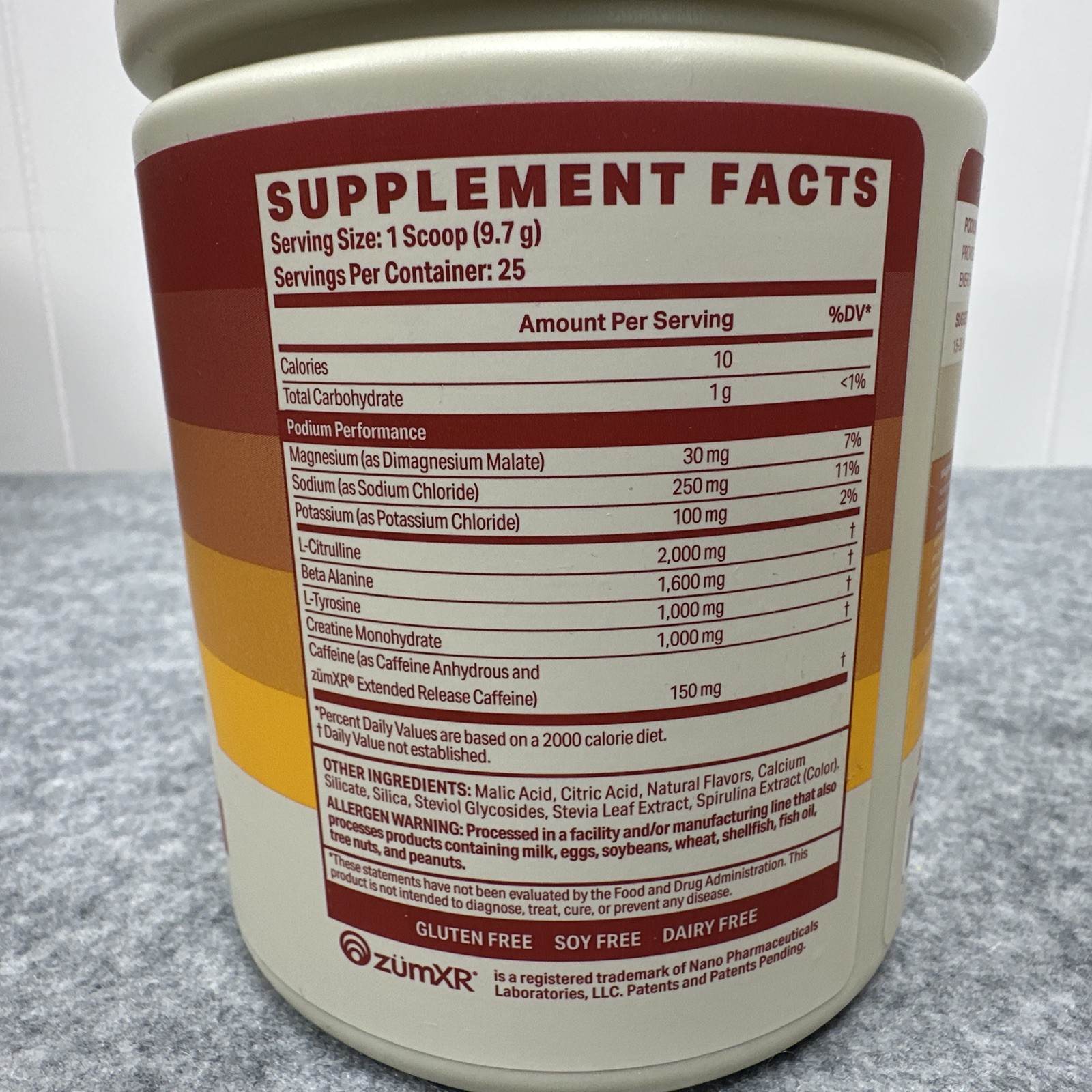 Lot of 2 – PODIUM Athlete Pre Workout Blue Raspberry Exp: 01/26 – Sealed