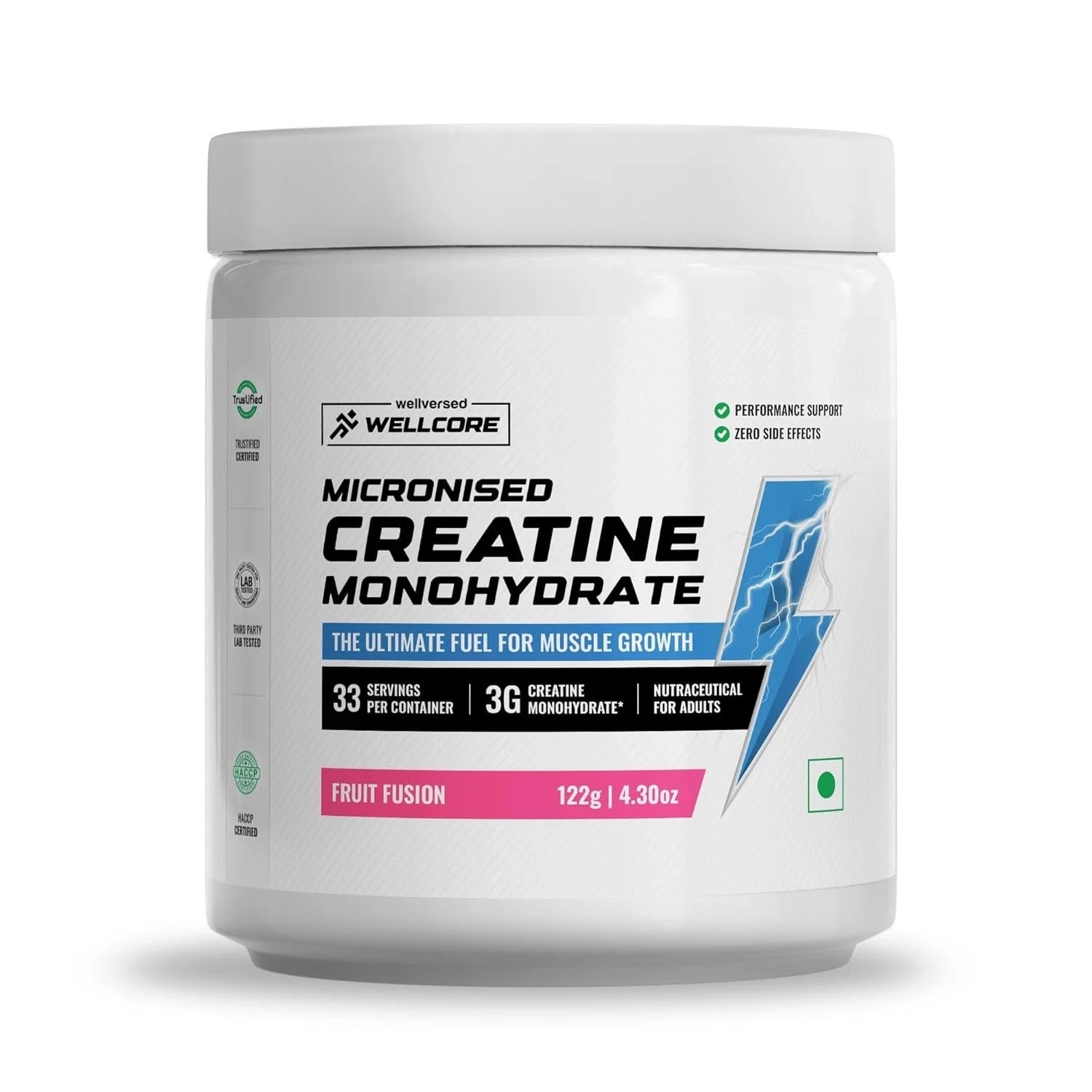 Wellcore Micronised Creatine Monohydrate Powder Fruit Fusion Flavour 122gm