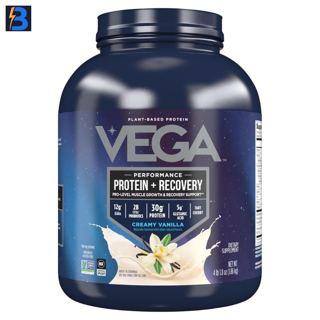 Vega Plant-Based Performance +Recovery Protein Powder, Vanilla, 4lb, Ex. 9/27
