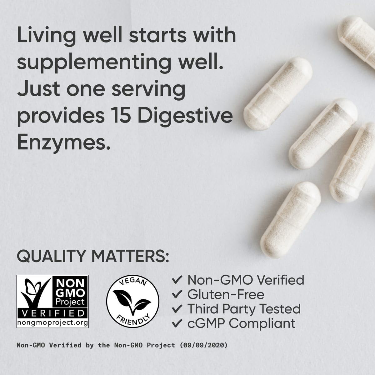Anti-Inflammatory Digestive Support Plant-Based Probiotic Capsules (90-Count)