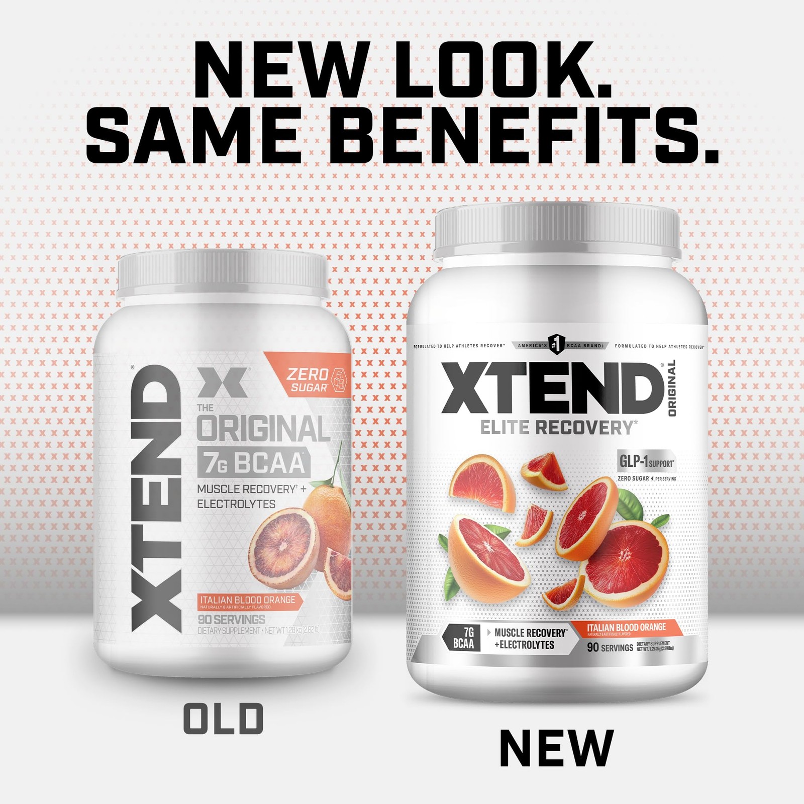 BCAA Powder 7g 2.5g L Glutamine 90 Servings Orange Xtend