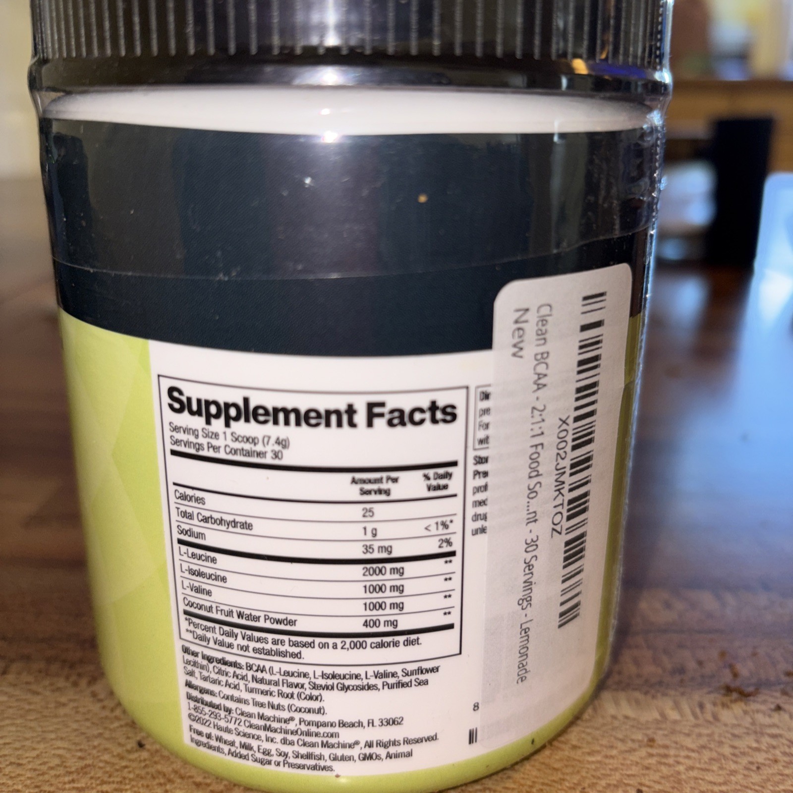 Clean BCAA 2:1:1 Food Sourced BCAAs Powder & Coconut Water Electrolytes Lemonade