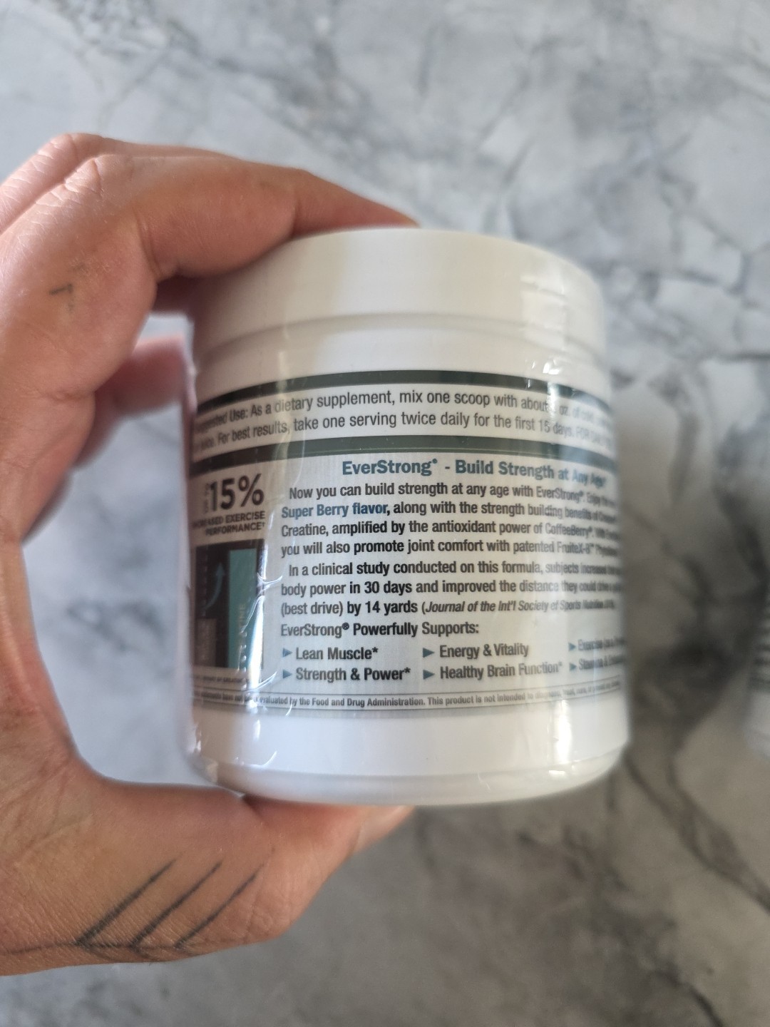 2 Pack EverStrong – Muscle Mass Creapure Creatine 210 Grams Each EXPIRED SEALED