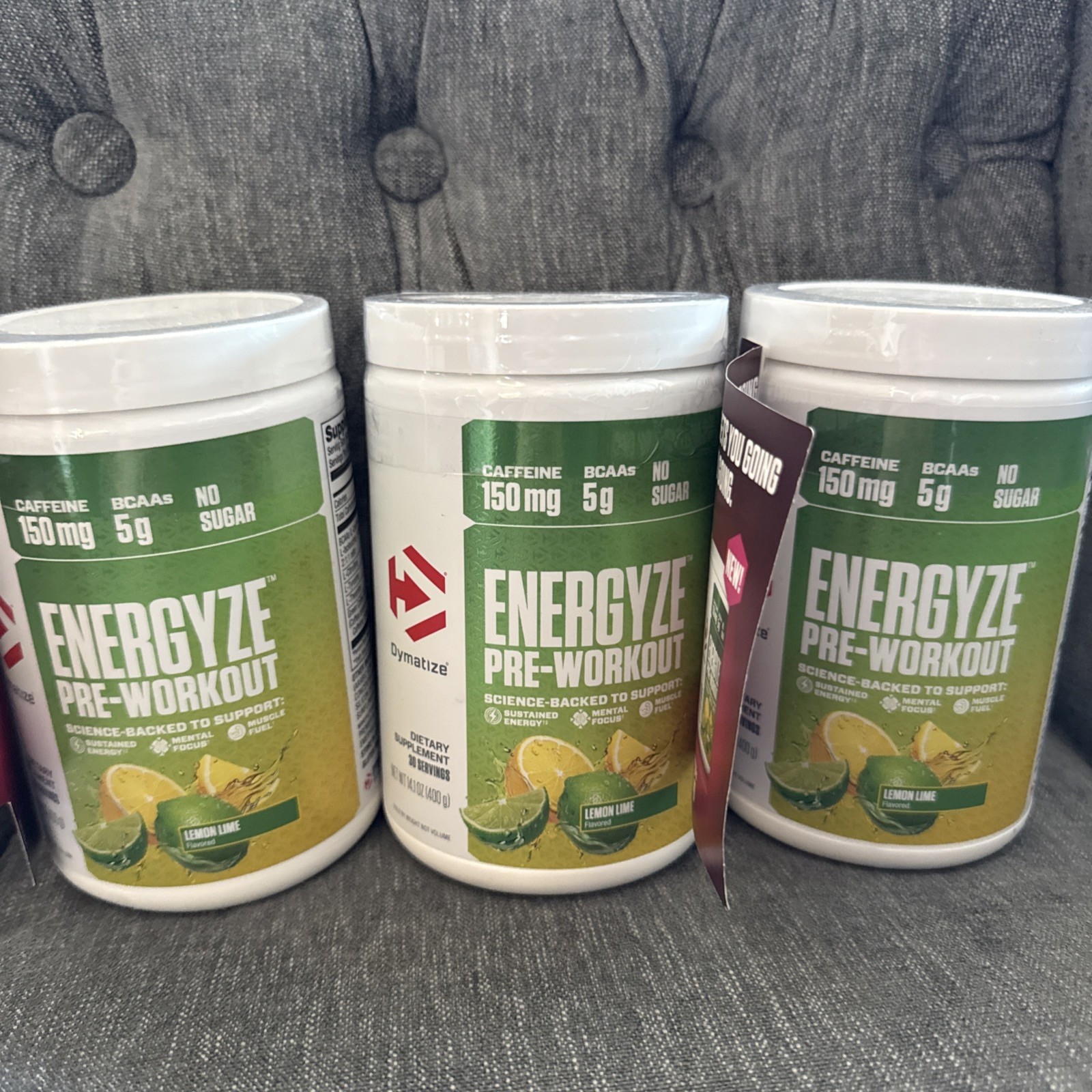 Dymatize Energyze Pre-Workout – Lemon Lime – 30 Servings – 14.1 oz (3 PACK)