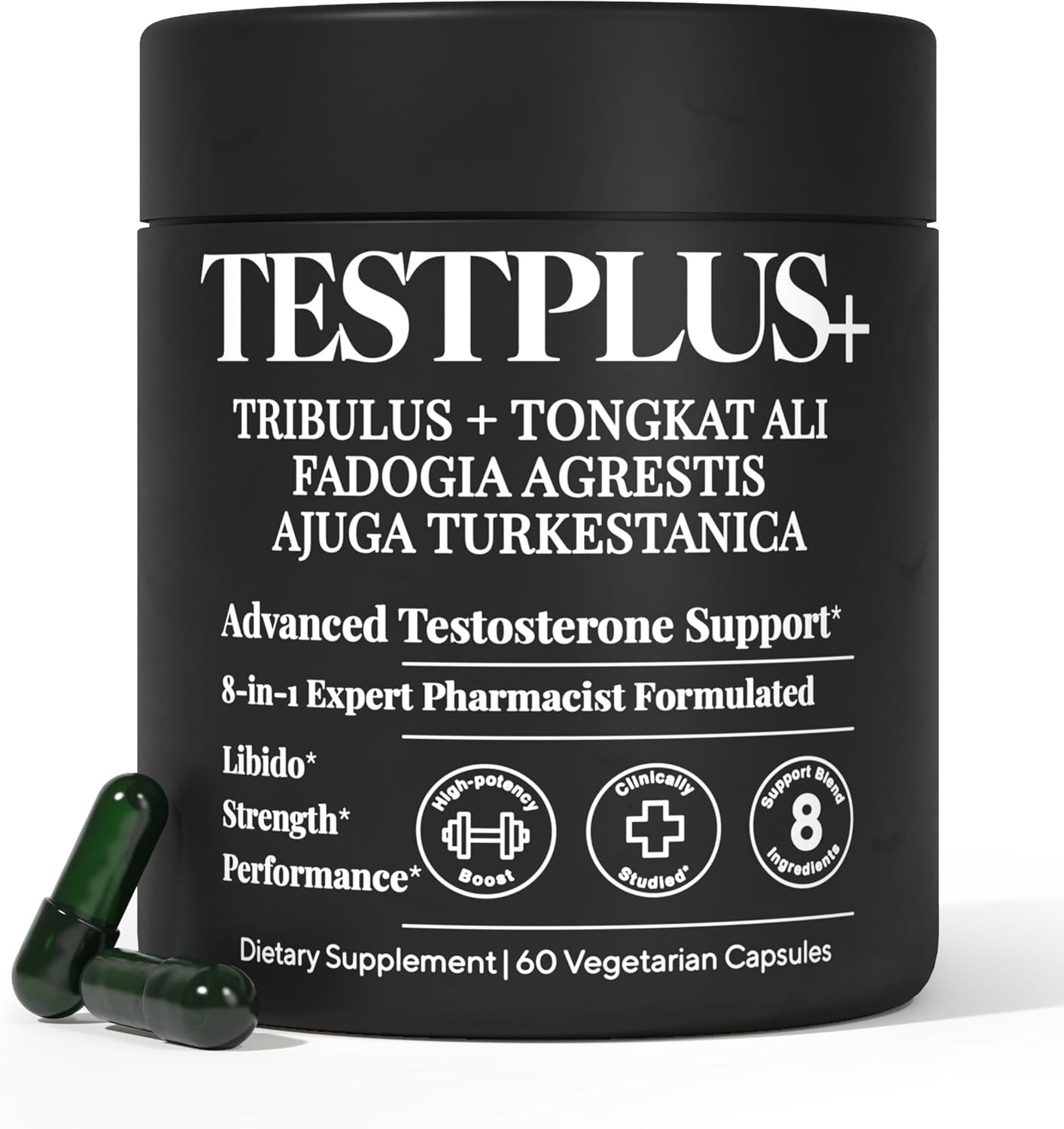 TESTPLUS+ 1,450mg 8-in-1 Testosterone Supplement for Men, Tribulus…