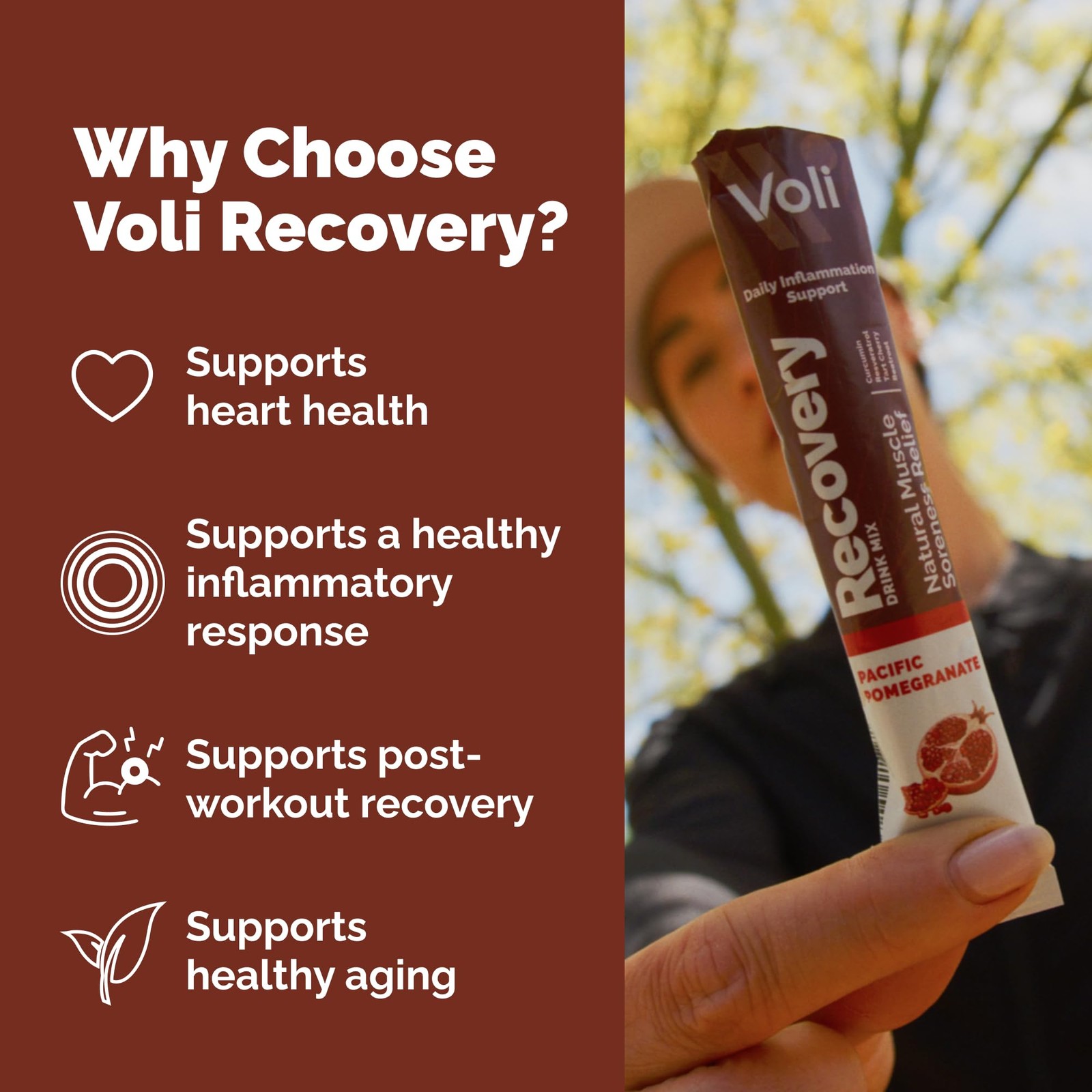 Voli Recovery – Post Workout Superfood Powder | Plant-Based Drink Mix Packets…