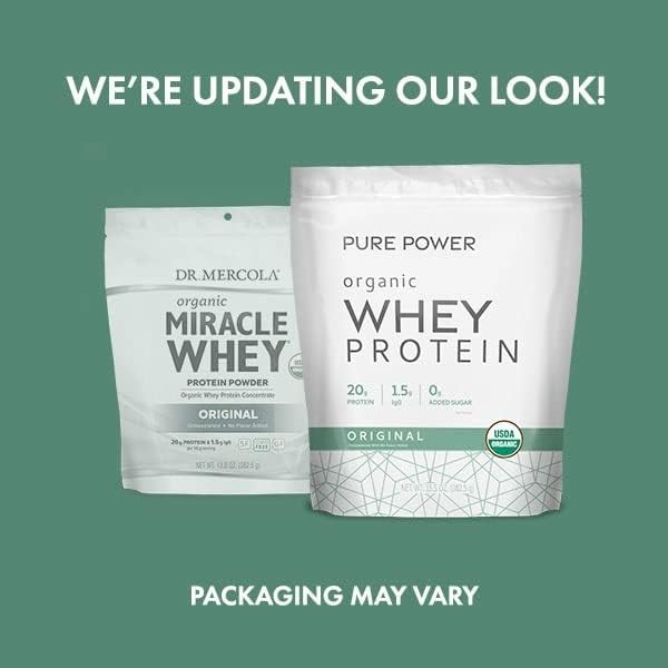 Dr. Mercola Pure Power Organic Whey Protein – 20 G Protein – Supports Muscle