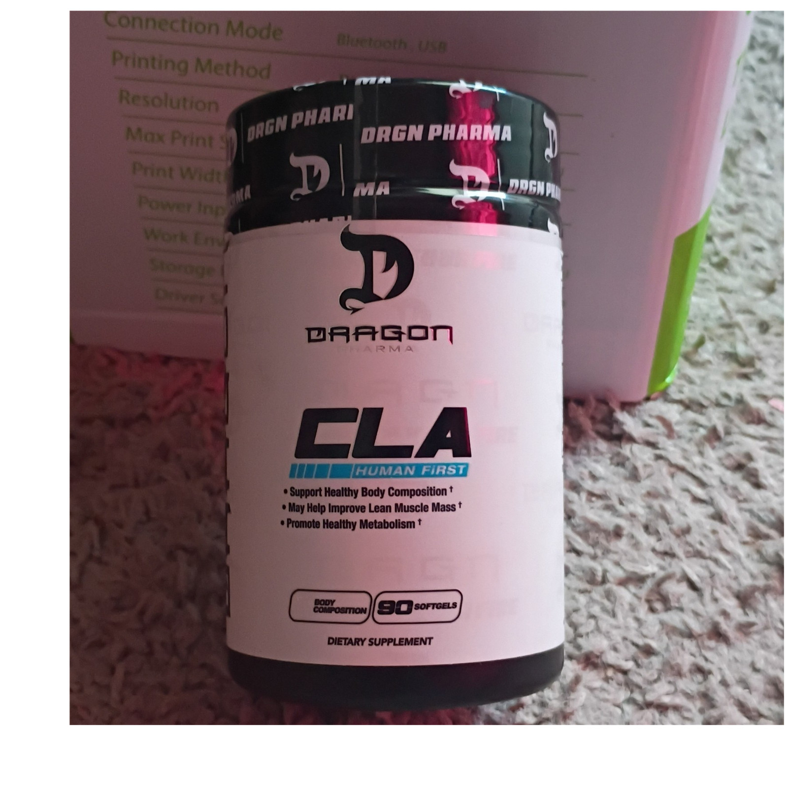 Dragon Pharma CLA 1000mg Softgels 90ct Support Body Composition & Metabolism