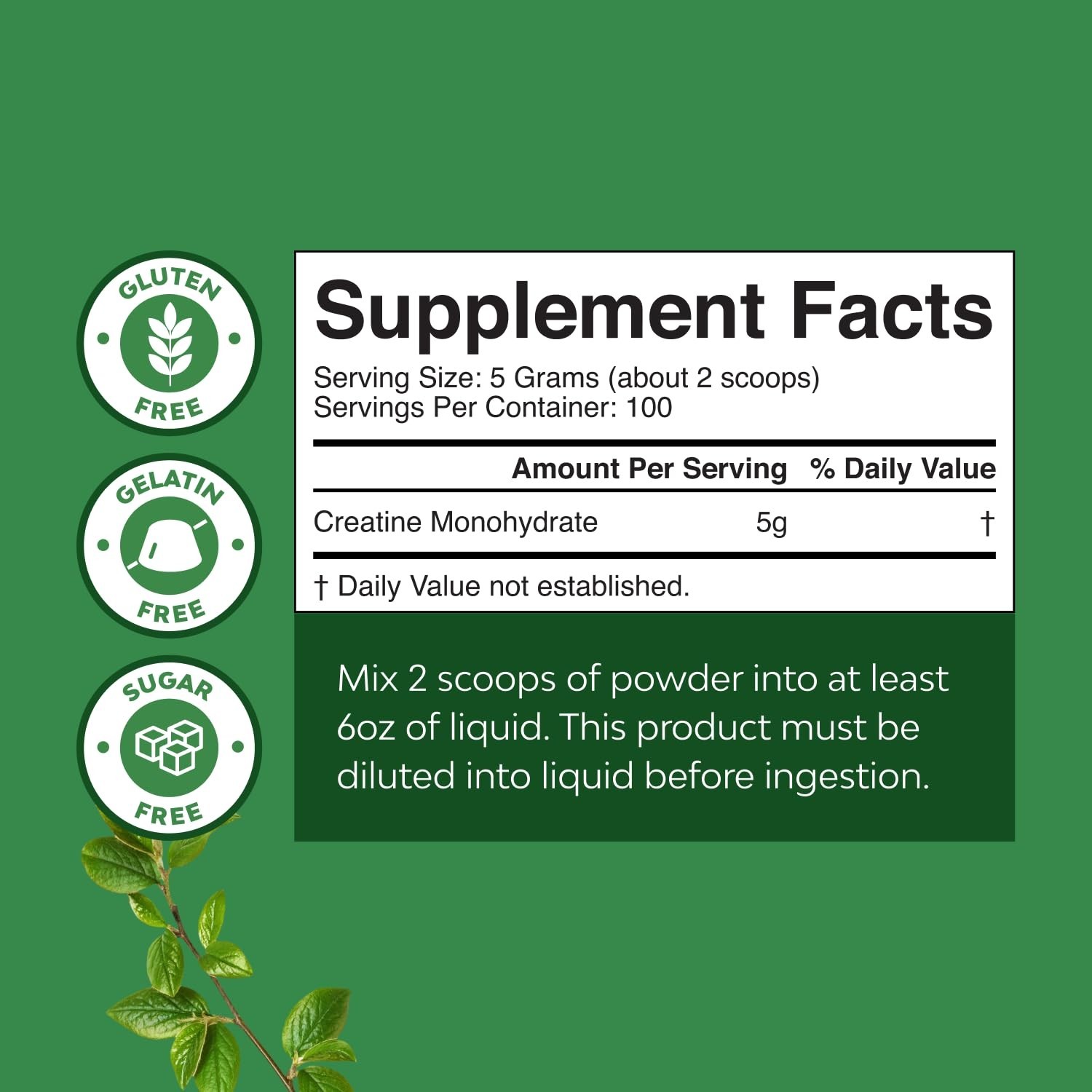 Pure Micronized Creatine Monohydrate Powder – Unflavored Muscle Growth & Recover