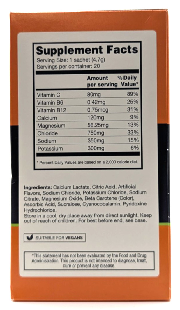 Science in Sport Hydro+ Electrolyte Drink Mix, 20 Packets, Orange Mango, BB 2/28