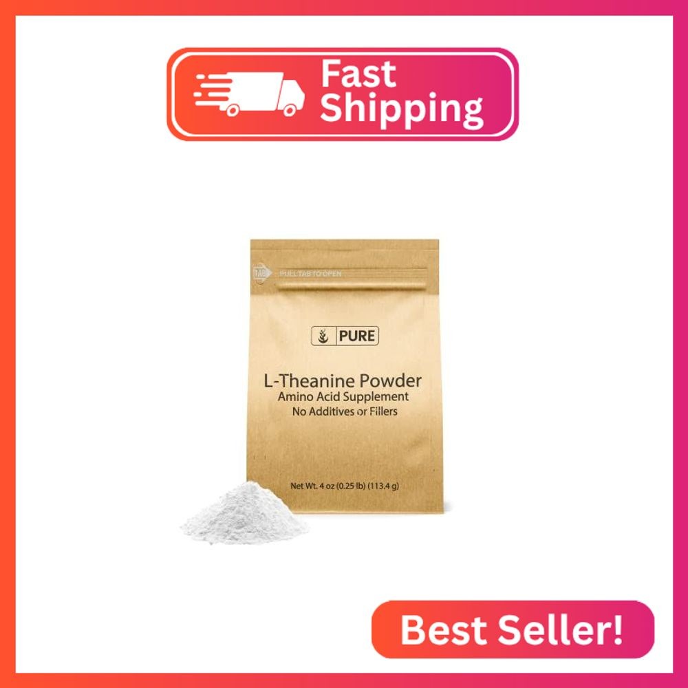 PURE ORIGINAL INGREDIENTS L-Theanine (4 oz) Amino Acid Supplement, No Additives