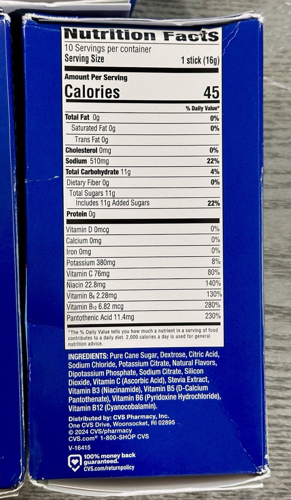5 BOXES CVS Rapid Hydration Electrolyte Drink Mix 10 Stick Pack NEW! 5.64 Oz