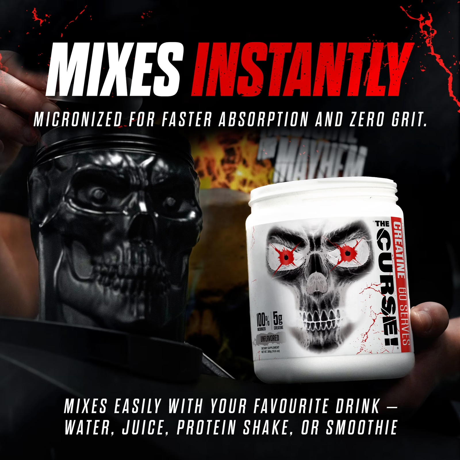 ® the Curse! Creatine Monohydrate Powder – Micronized Creatine for Strength, Pow