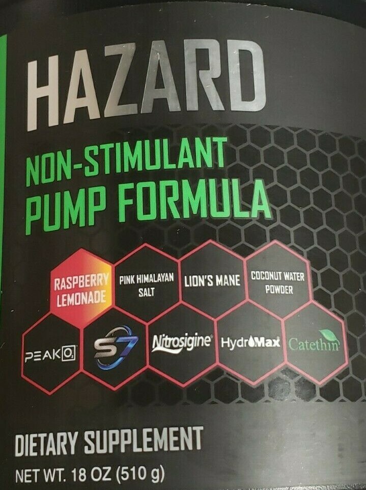 MFIT SUPPS – HAZARD Non-Stimulant Pump Formula – Raspberry Lemonade – Exp 2/2026