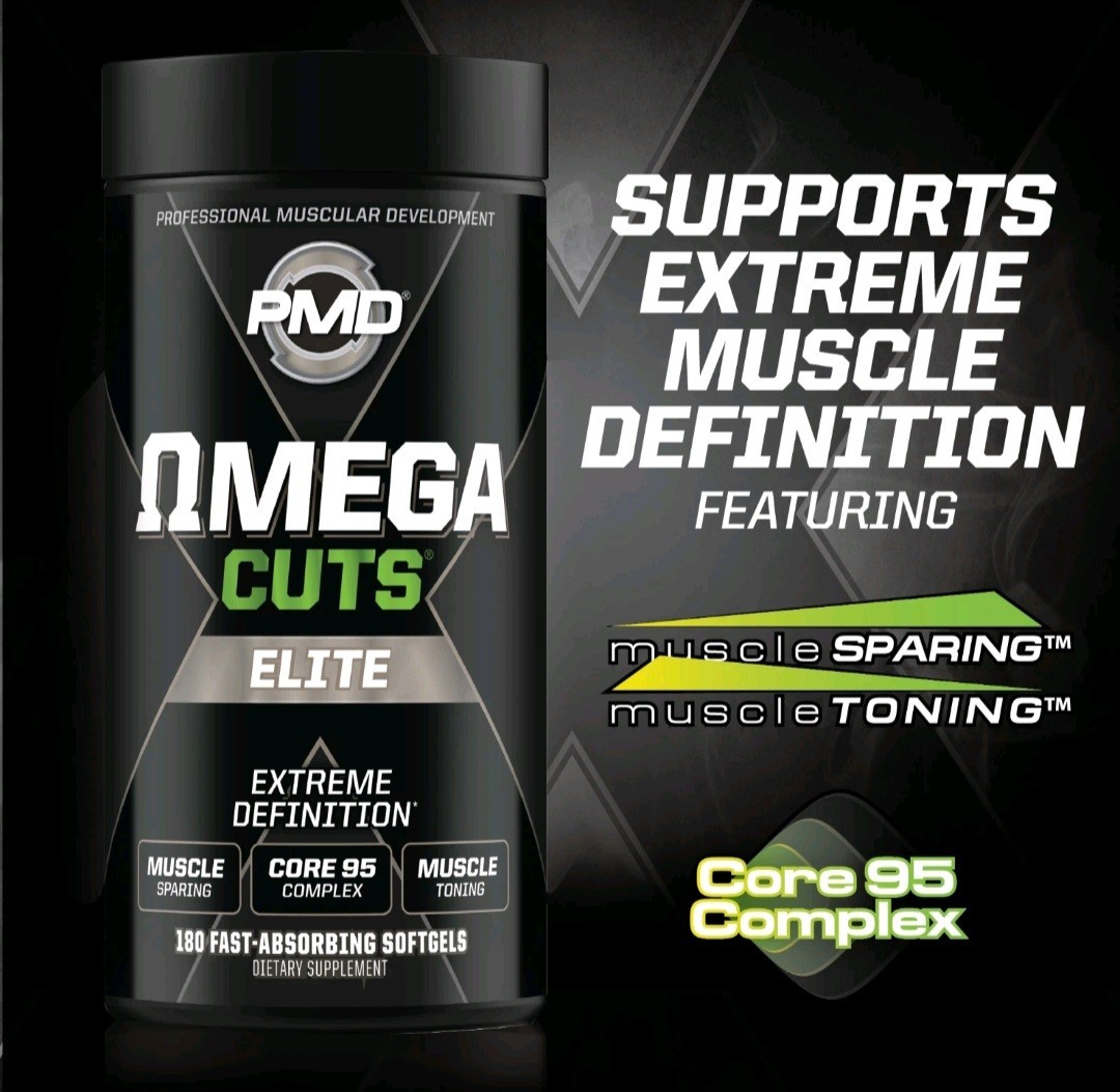 Omega Cuts Elite- Omega Fatty Acids & CLA for Muscle & Definition – 90 Softgels