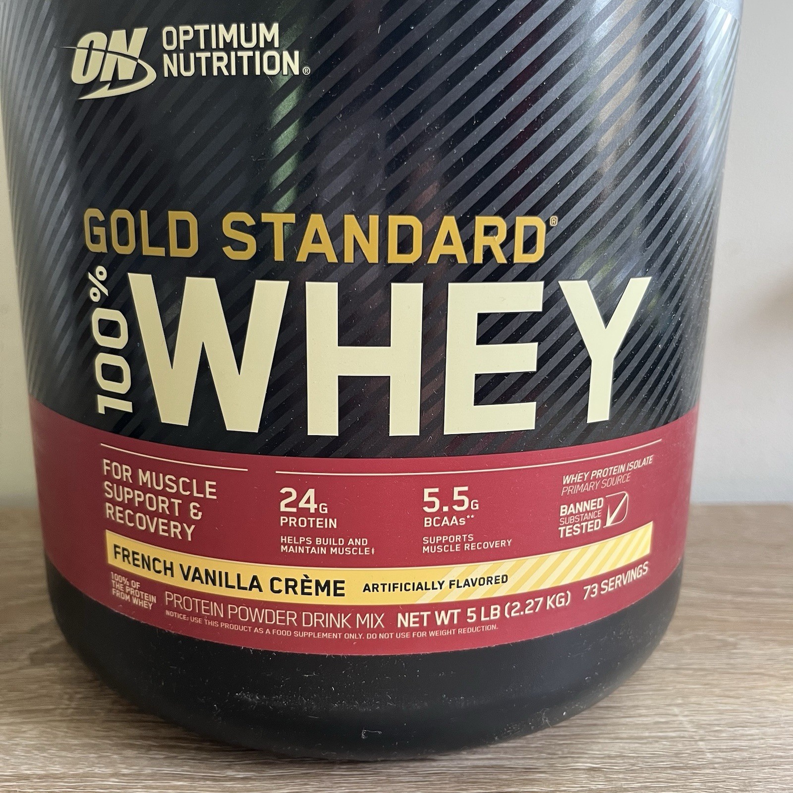 OPTIMUM NUTRITION GOLD STANDARD 100% WHEY PROTEIN 5LB Muscle Support & Recovery