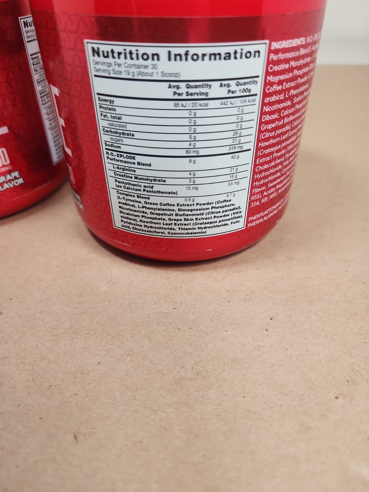 Exp 05/28 BSN N.O.-XPLODE Pre-Workout 1.25 lb 30 Servings X2 Grape Lot Of 2