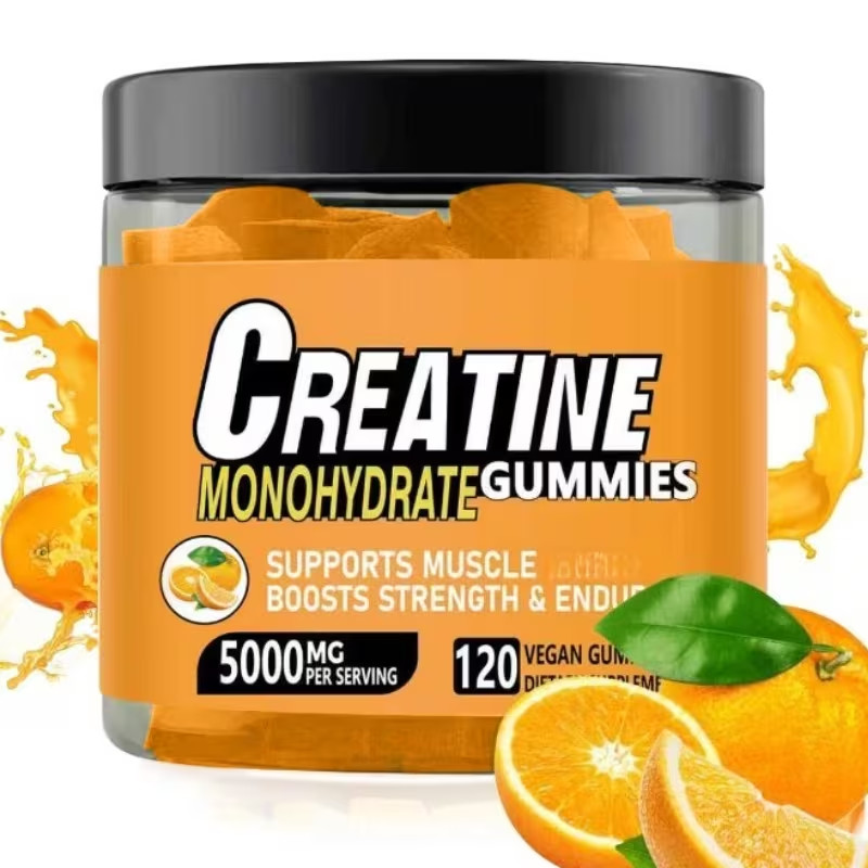 Creatine Monohydrate Gummies Orange Flavor No Additives Muscle Supplement