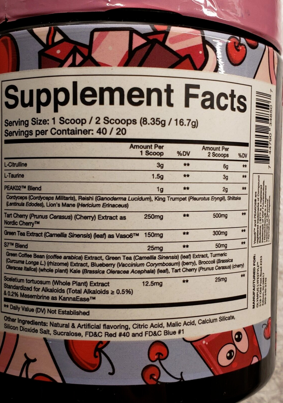 Olympus NO MERCY Non-Stimulant Pre-WO – Berries Gone Wild – 40 Serv – Exp 2/2025