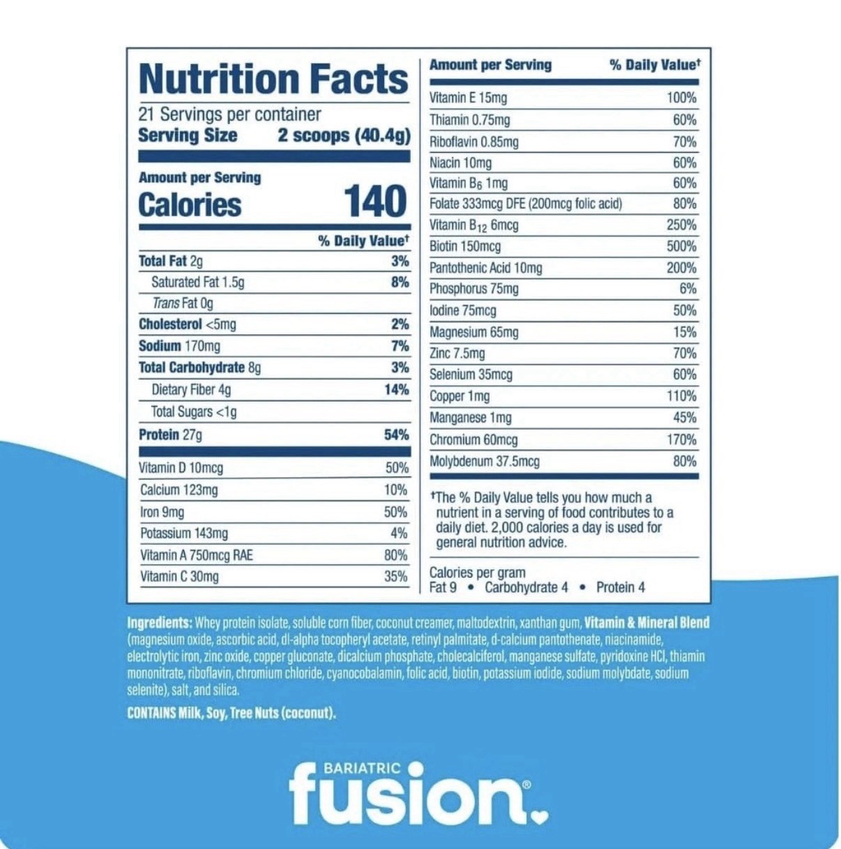 Bariatric Fusion Unflavored Meal Replacement 27g Protein 30 Ounce (Pack of 1)