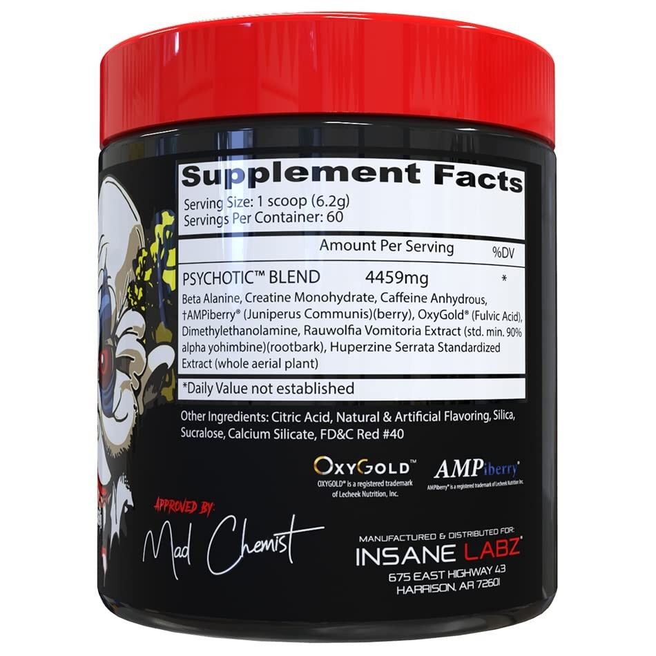 High-Stimulant Pre Workout Powder – Extreme Energy, Focus & Endurance, 60 Servin