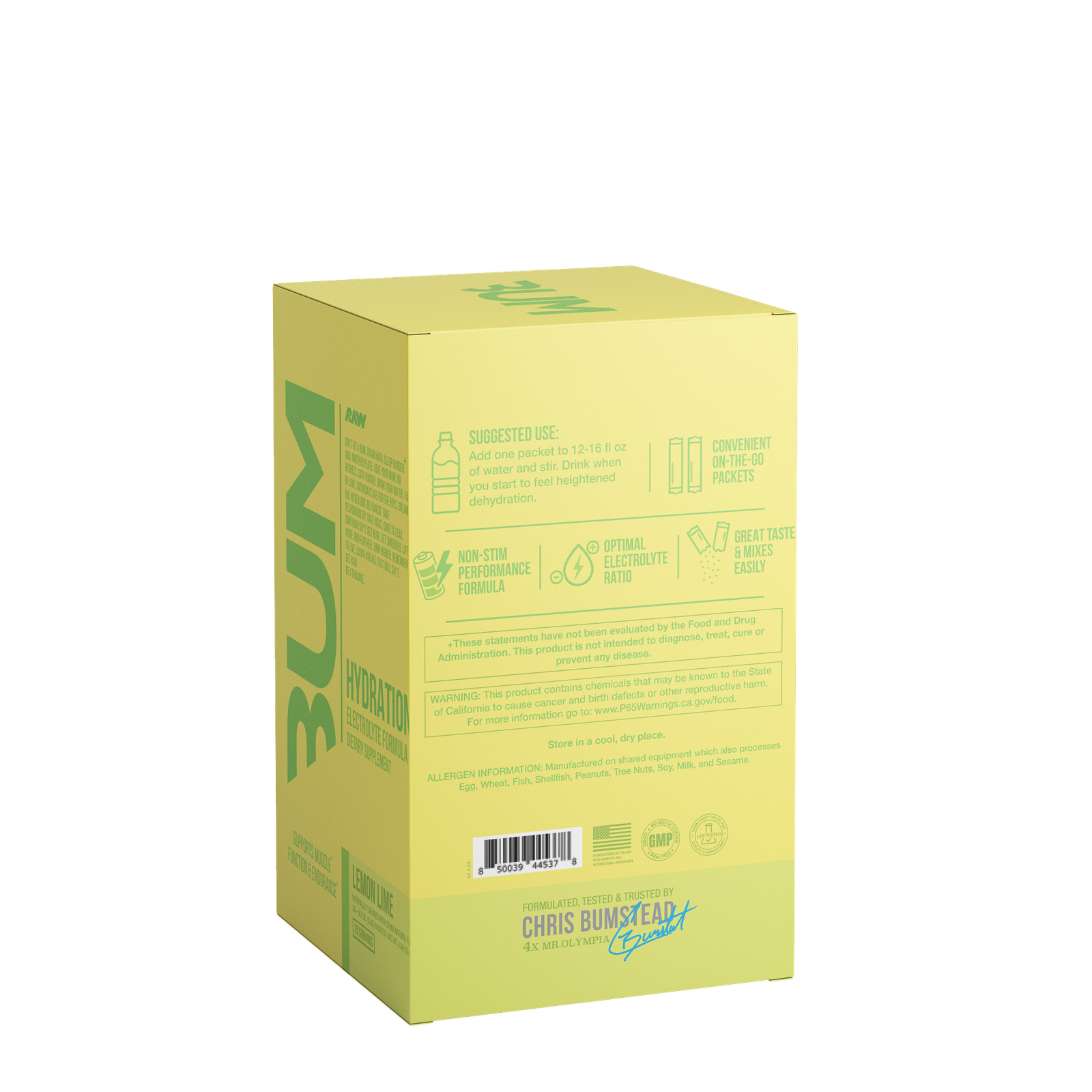 Hydration Electrolyte Formula – Lemon Lime (20 Stick Packs)