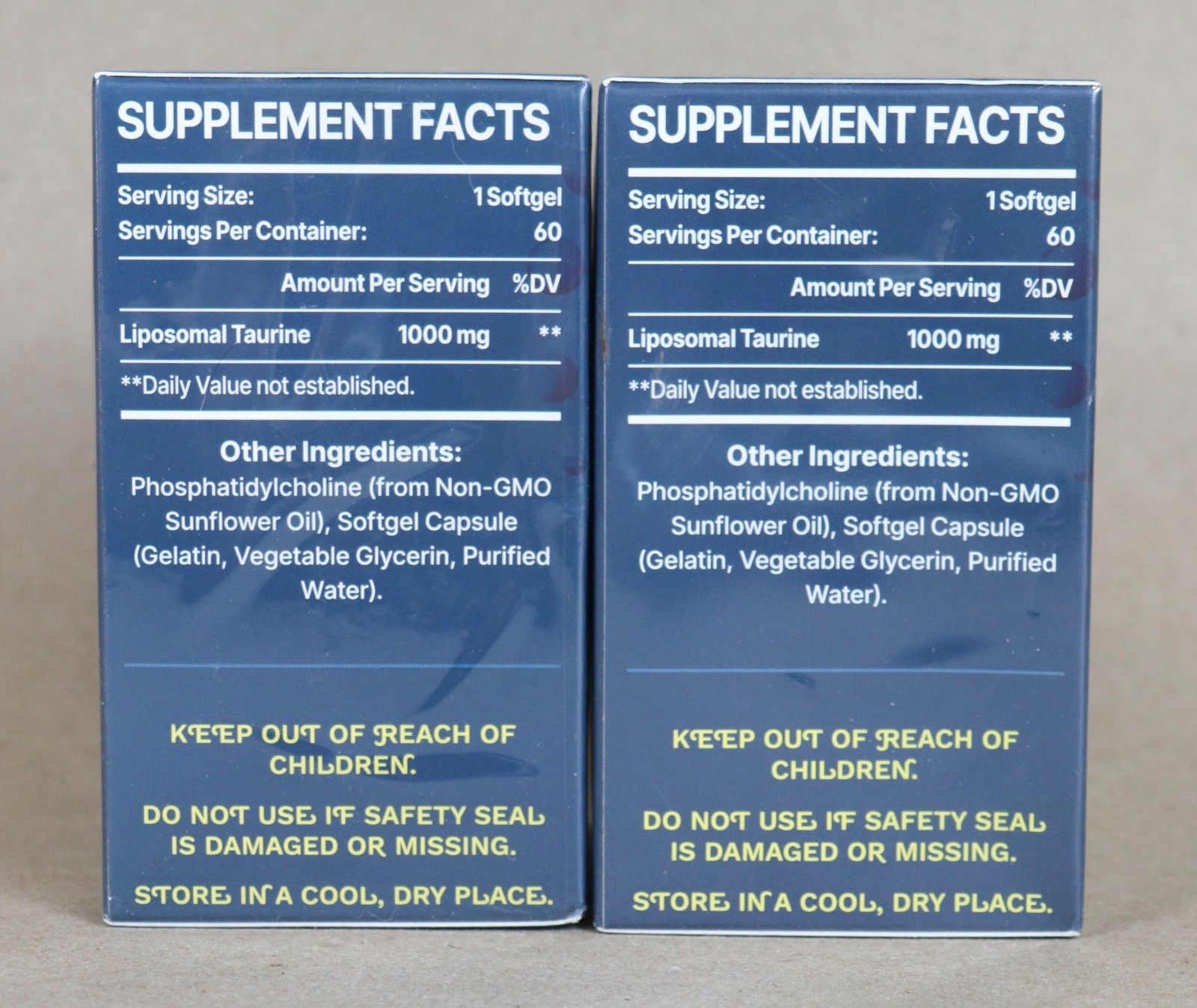 2 Liposomal Taurine Supplement 1000mg, High Absorption Amino Acid 60 Softgels