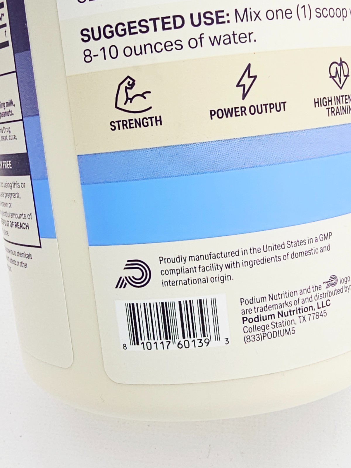 Podium Creatine Monohydrate Powder Unflavored 40 Servs BB 05/26
