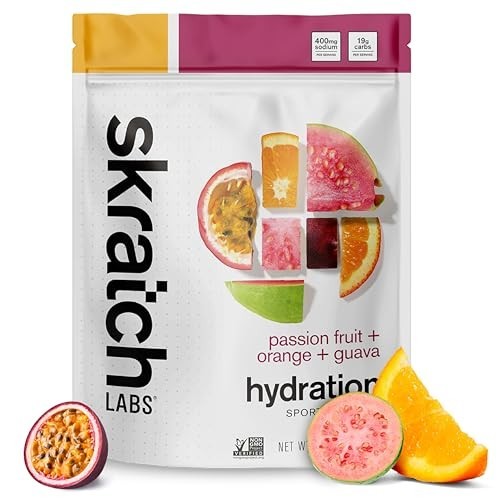 Electrolyte Sports Drink Mix – Real Fruit Hydration Powder, Passion Fruit Orange