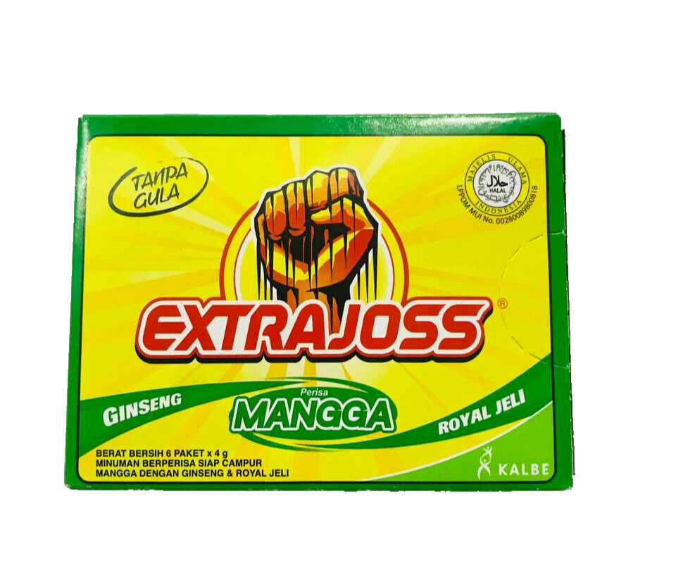 EXTRA JOSS 3 Flavour 3 Boxes ( 18 Sachets) Energy Drink Powder Boost Stamina