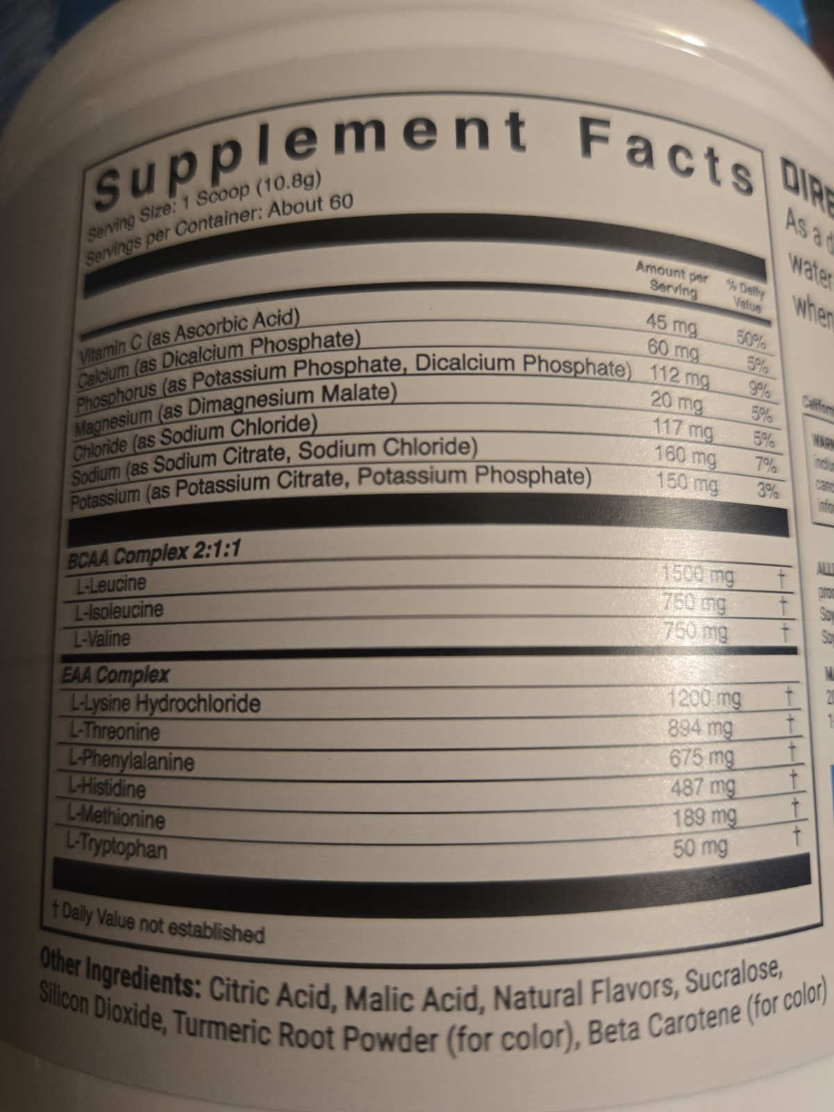 1st Phorm EAA Powder Tropical Mango Gluten Free 60 Servings 1.43 lb