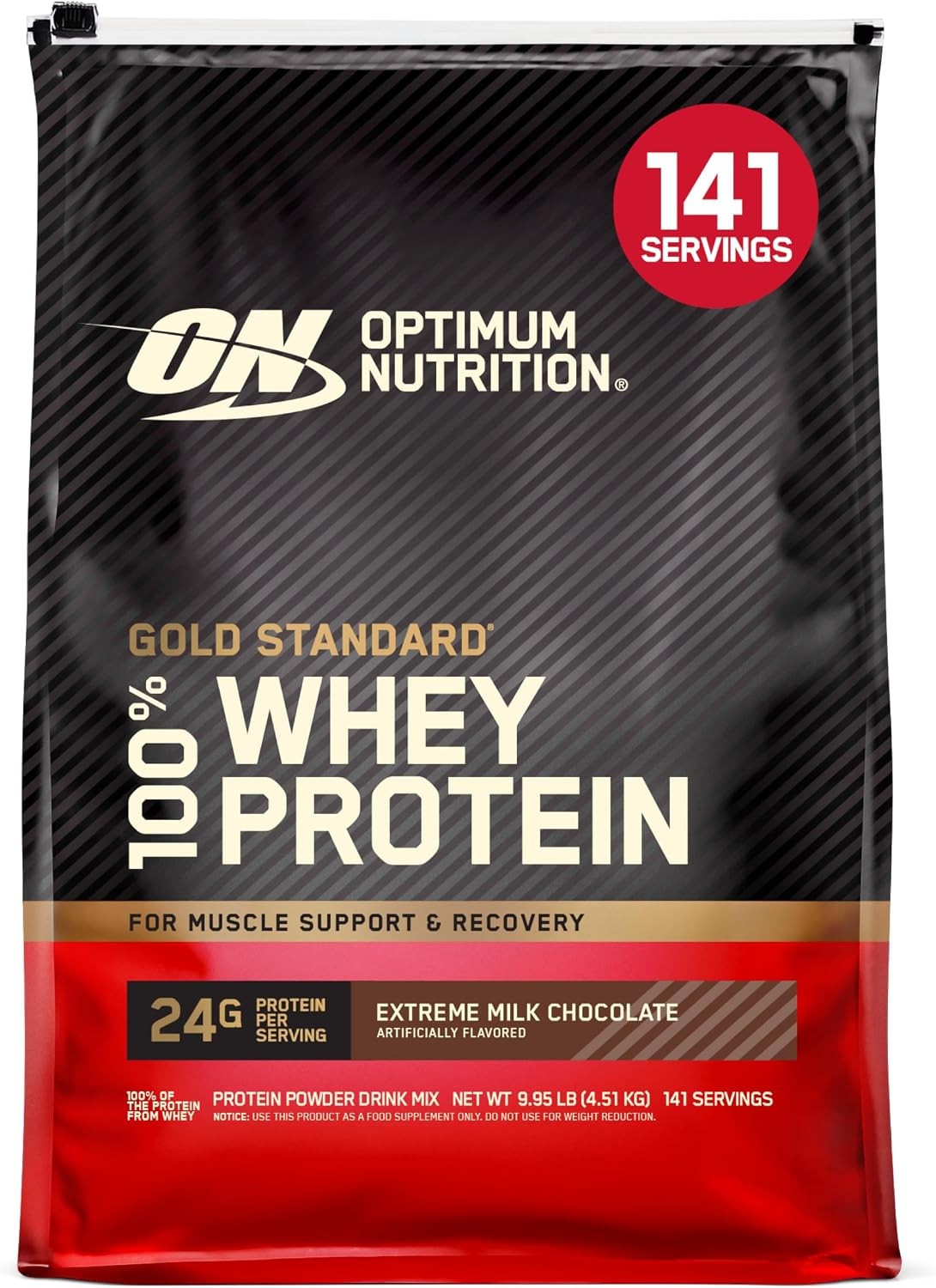 Optimum Nutrition Gold Standard 100% Whey Protein Powder Milk Chocolate 10 lbs